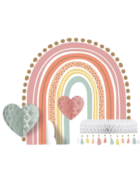 Centrotavola "Boho Rainbow" - Decorazione di compleanno - Bellefete.ch - Svizzera