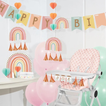 Partygirlande aus Papier "Boho Rainbow" - Bohème Partydekoration - Bellefete.ch 2