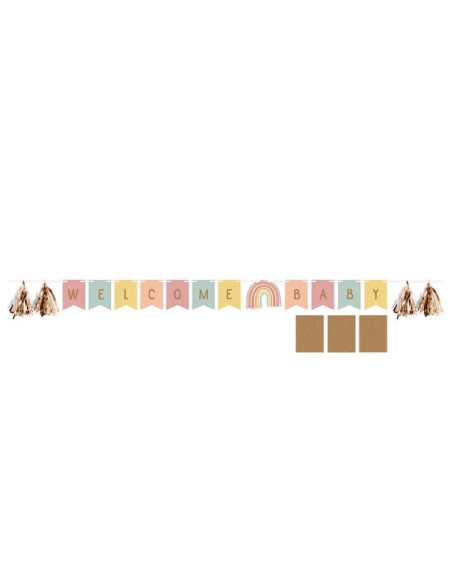 Ghirlanda di carta Boho Arcobaleno 2,4 m (1 pz) | BelleFete.ch
