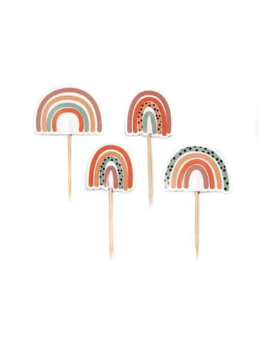 Décorations de gâteaux "Boho Rainbow" - Accessoires de patisserie bohème - Bellefete.ch