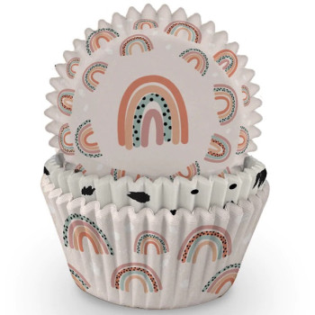 Cupcake-Formen "Boho Rainbow" - Böhmische Dekoration für Partytorten - Bellefete.ch