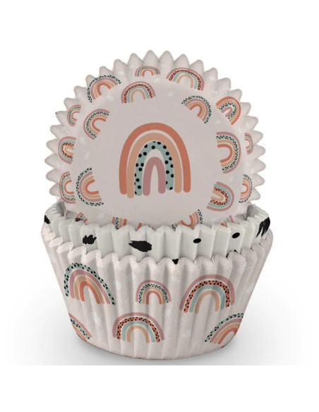 Cupcake-Formen "Boho Rainbow" - Böhmische Dekoration für Partytorten - Bellefete.ch