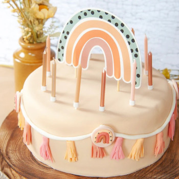 Cake Topper "Boho Rainbow" - Decorazione di Torta Bohémien Arcobaleno - Bellefete.ch 2