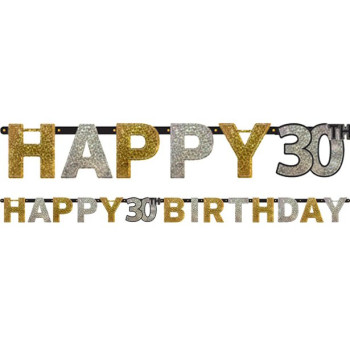 Ghirlanda Happy Birthday "30 anni" - Bellefete.ch - Svizzera - Decorazioni di compleanno 30 anni