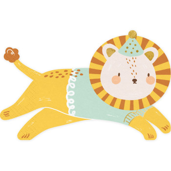 Serviettes en papier en forme de Lion - Bellefete.ch - Suisse - Décorations de fête enfants