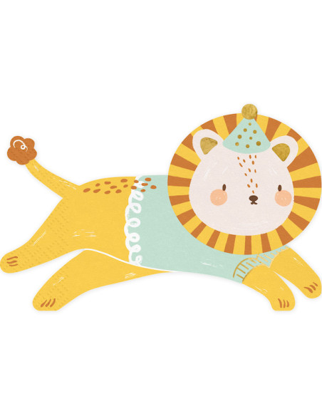 Serviettes en papier en forme de Lion - Bellefete.ch - Suisse - Décorations de fête enfants