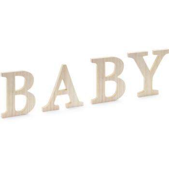 Panneau de lettres en bois "Baby" - Bellefete.ch - Suisse - Baby Shower