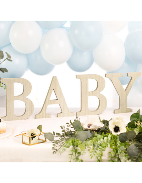 BABY Holzbuchstaben Deko Aufsteller 21.5x19.5cm | BelleFete.ch