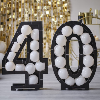 Ballonständer Mosaik Zahlen "40 Jahre" - Geburtstagsdekoration für Erwachsene - Bellefete.ch