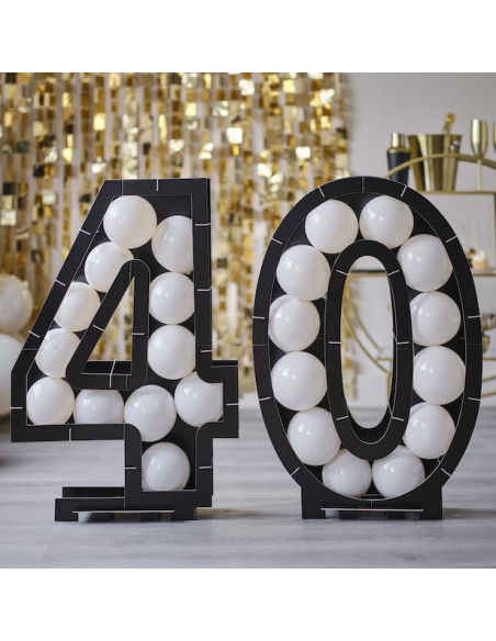 Supporto per palloncini Mosaico numeri "40 anni" - Decorazione compleanno adulto - Bellefete.ch