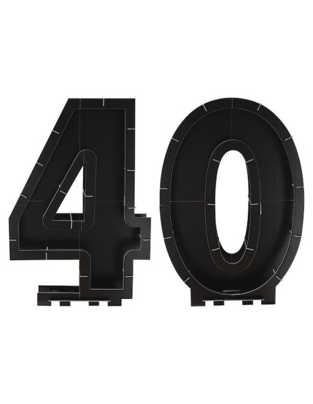 Supporto per palloncini a mosaico "40 anni" - Decorazione per compleanno per adulti