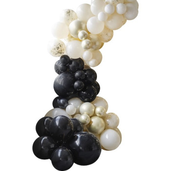 Arco di palloncini Champagne Nero - Decorazione di festa - Consegna in Svizzera 2