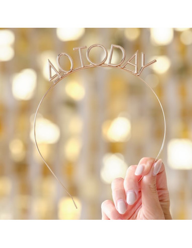 Serre-tête d’anniversaire 40 Ans Or – accessoire fête adulte | BelleFete.ch