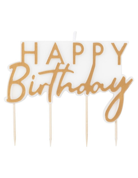 Gold-weiße Geburtstagskerze - Party-Kuchendekoration | BelleFete.ch Schweiz Gold-weiße Geburtstagskerze - Party-Kuchendekoration | BelleFete.ch Schweiz