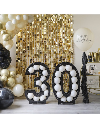 Piatti compleanno champagne neri