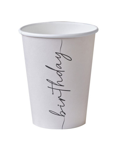 Gobelets d'anniversaire Champagne Noir