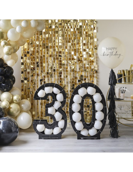 Schwarze Champagner-Geburtstagsbecher