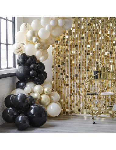 Fascia per compleanno color champagne e nero | Accessorio per feste per adulti | BelleFete.ch
