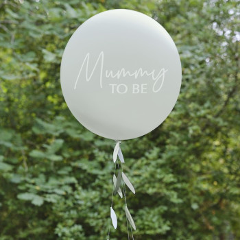 Grand ballon "Future maman" vert sauge - Décoration de fête Baby Shower - Bellefete.ch