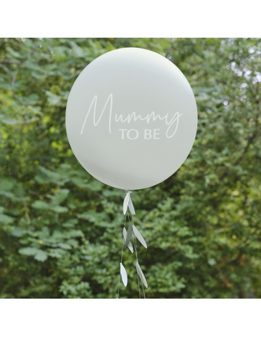 Großer Ballon "Zukünftige Mutter" Salbeigrün - Partydekoration Babyparty - Bellefete.ch