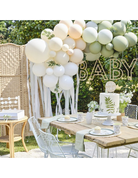 Großer salbeigrüner „Future Mom“-Ballon – Babyparty-Dekoration