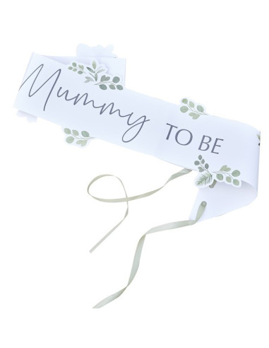 Écharpe de future maman, motif botanique, verte | BelleFete.ch