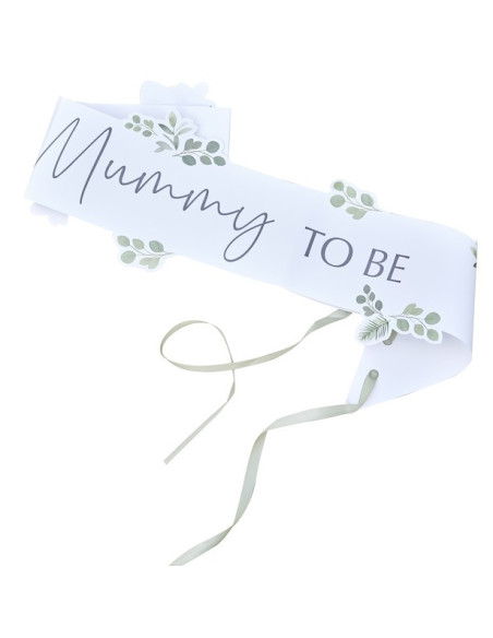 Fascia per futura mamma, motivo botanico, verde | BelleFete.ch