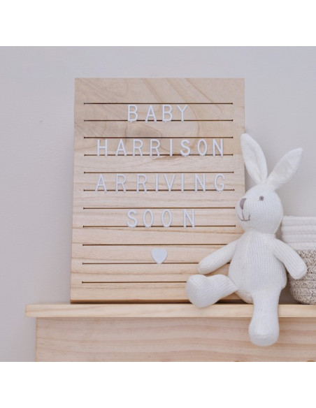 Holzbild mit Buchstaben zum Personalisieren - Anzeige und Dekoration Schlafzimmer - Bellefete.ch