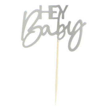 Cupcake Dekorationen Baby Shower "Hey Baby" - Kuchendekoration - Bellefete.ch 2