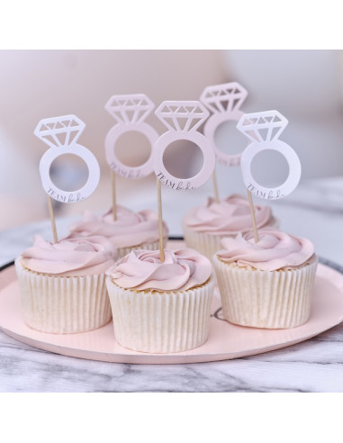 Toppers cupcake "Team Bride".