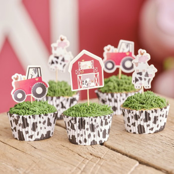 Decorazioni per cupcake Animali della Fattoria – compleanno bambino | BelleFete.ch