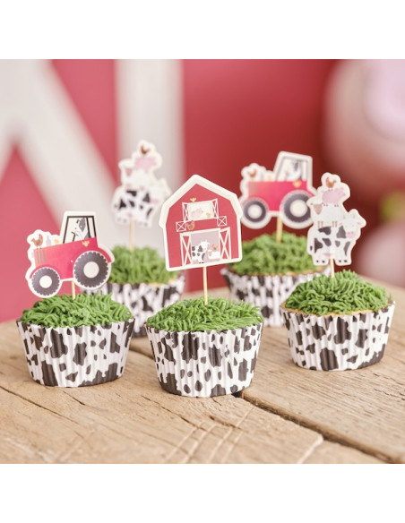 Decorazioni per cupcake Animali della Fattoria – compleanno bambino | BelleFete.ch