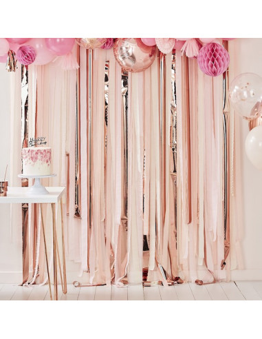 Rideau de rubans Rose Gold - Accessoire Déco pour Célébrations