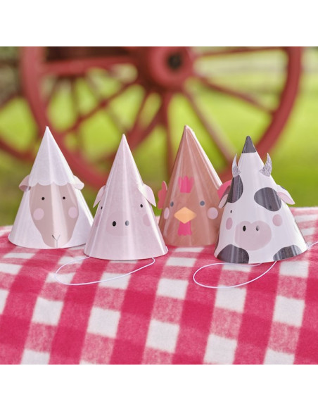Partyhüte Nutztiere – Kindergeburtstag | BelleFete.ch