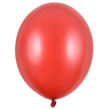 Strong Ballons Rot metallic - Strapazierfähige Partyballons - Bellefete.ch