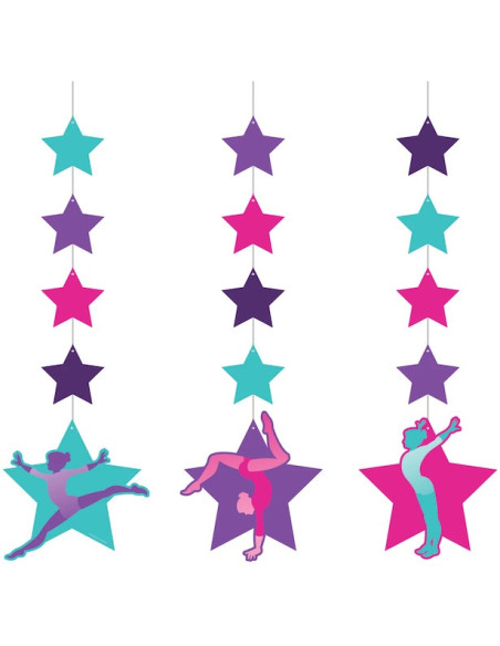 Partydekoration Gymnastik - Bellefete.ch - Schweiz - Vertikale Girlanden Gym