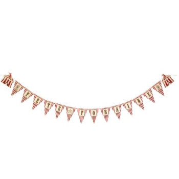 Vintage Circus Girlande und Mond - Zirkus Geburtstagsdekoration - Bellefete.ch