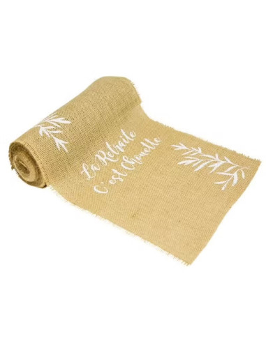 Chemin de table "La retraite c'est chouette"