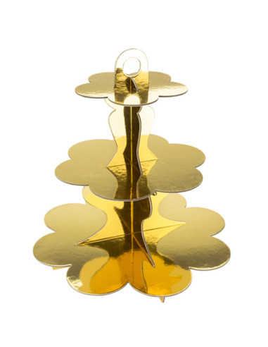 Supporto per cupcake dorato per feste - Decorazione per torte