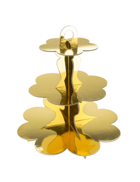 Supporto per cupcake dorato per feste - Decorazione per torte