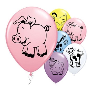 Ballons Animaux de la Ferme – 25 pcs pour fête enfant | BelleFete.ch