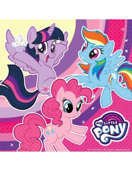 Tovaglioli per feste My Little Pony per compleanno bambini, motivi colorati e unicorno