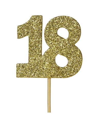 Decorazioni per torte 18 anni in oro – compleanno elegante | BelleFete.ch