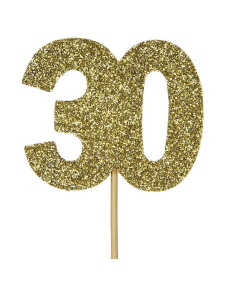 Decorazioni per torte 30 anni in oro – decorazione compleanno per adulti | BelleFete.ch