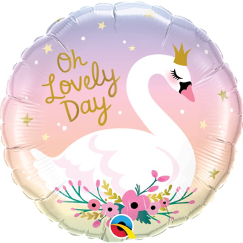 Pallone da festa in alluminio Cigno - Decorazione Compleanno e Battesimo - Bellefete.ch - Più di 50 Temi di Festa per Bambini