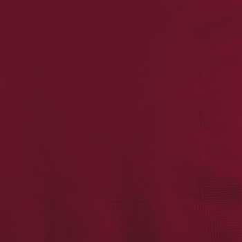 Tovaglioli per bevande color bordeaux - 50 pezzi - Stoviglie per feste