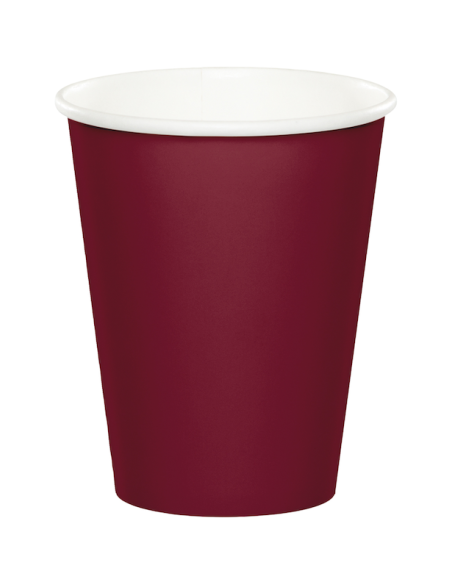 Bicchieri per feste color bordeaux - 24 pezzi - Stoviglie monouso color bordeaux