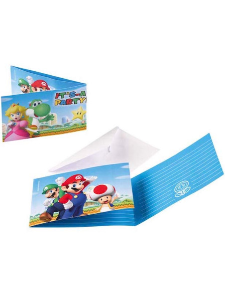Cartes d’invitation Super Mario – fête enfant | BelleFete.ch