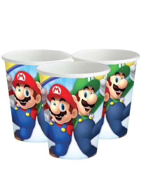 Super Mario Geburtstagsgläser - Partygeschirr für Kinder | BelleFete.ch
