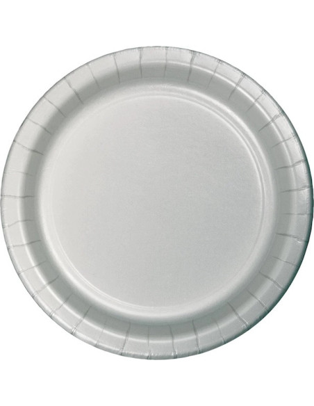 Assiettes de fête en papier Gris - Déco d'anniversaire - Bellefete.ch - Suisse
